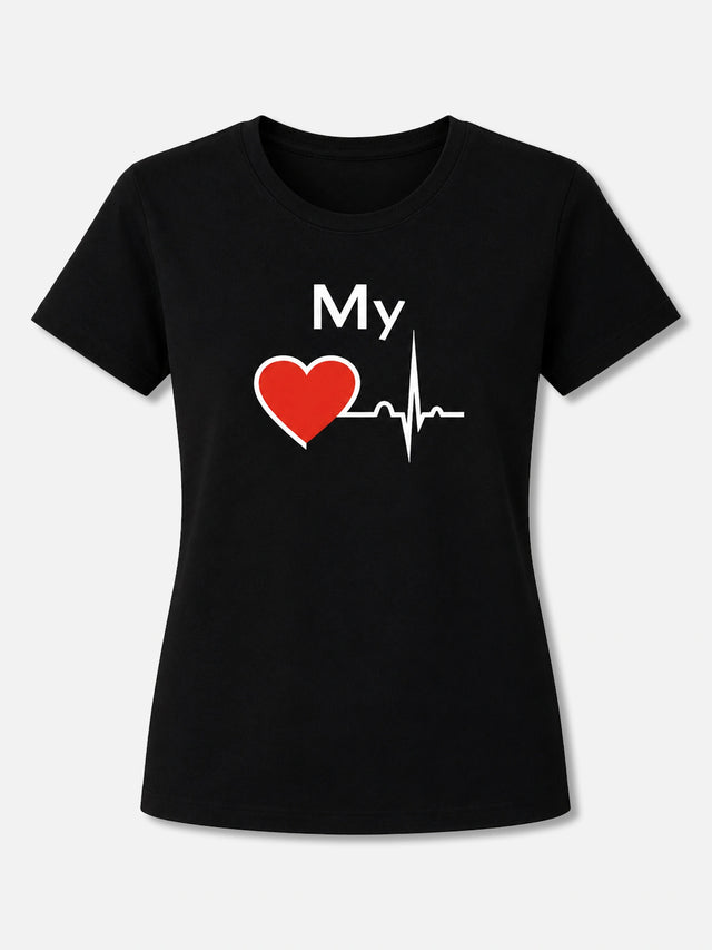 Women Cotton Printed Round Neck Half Sleeve T-Shirt with Regular Fit for Casual Wear and Everyday Wardrobe Use - Pack of 1