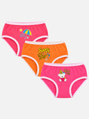 Girls Printed Innerwear Panty with Top Elastic for Everyday Comfort, Easy Fit and Wardrobe Essentials - Pack of 3