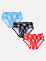 Girls 100% Cotton Panty Underwear for Everyday Comfort, Easy Movement and Regular Innerwear Wardrobe Use - Pack of 3