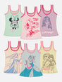 Girls Cotton Rib Vest Round Neck Sleeveless Pack of 6 - Bodycare