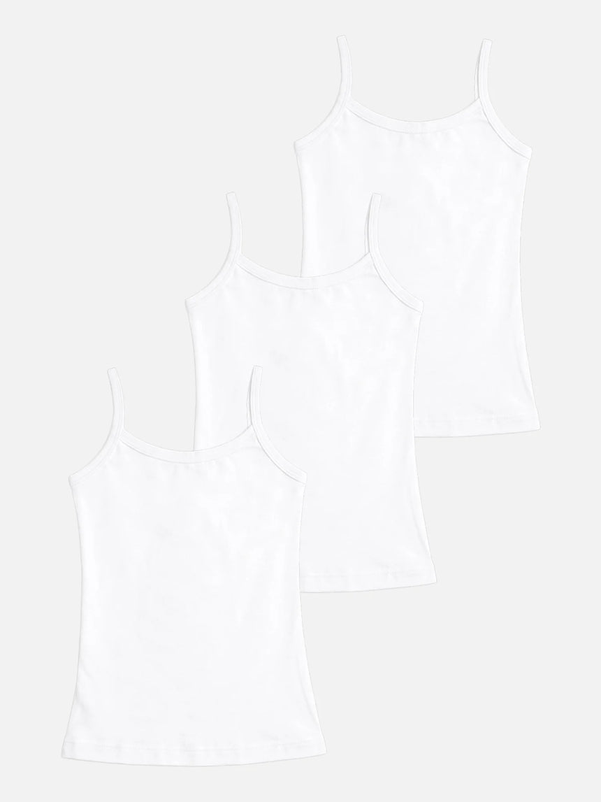 Girls Vest Round Neck Sleeveless Pack of 3 - Bodycare