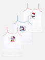 Girls Hello Kitty 100% Cotton Vest Dori Neck Pack of 3 - Bodycare