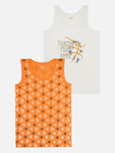 Boys Round Neck Sleeveless Innerwear Vest for Everyday Comfort, Easy Layering and Regular Use - Pack of 2