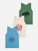 Boys Sleeveless Innerwear Vest for Everyday Comfort, Easy Layering and Regular Wardrobe Essentials for Daily Use Pack of 3