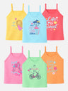 Girls Vest Dori Neck Sleeveless Pack of 6 - Bodycare
