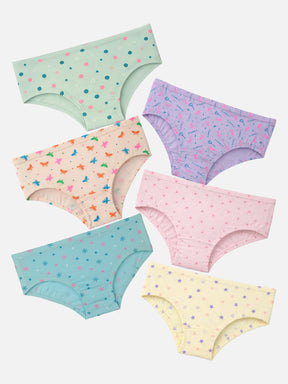 Girls Panty Inner Elastic Pack of 6 - Bodycare