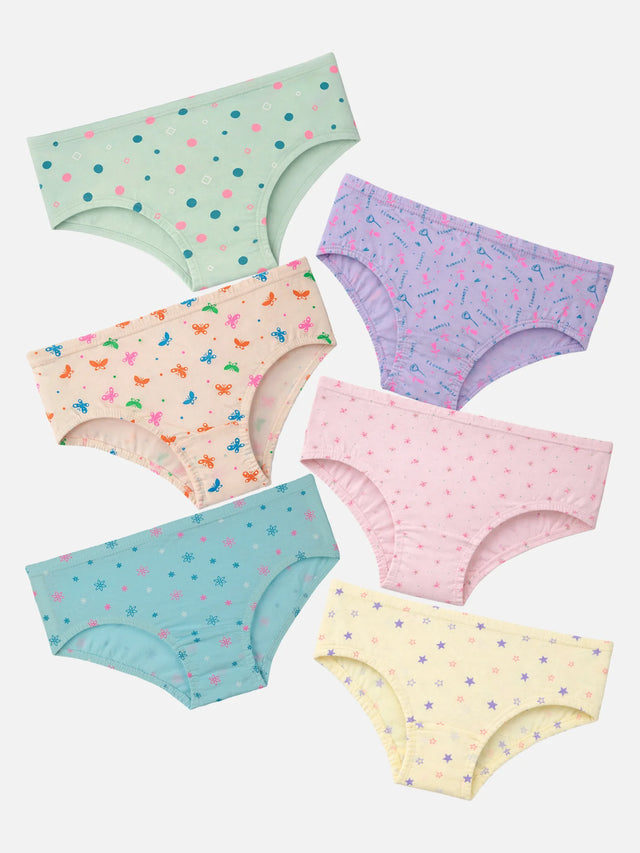 Girls Panty Inner Elastic Pack of 6 - Bodycare