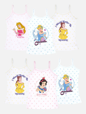 Girls Princess Vest Dori Neck Sleeveless Pack of 6 - Bodycare