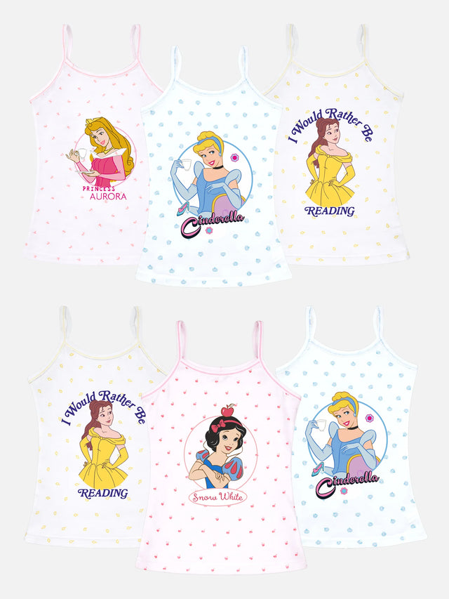 Girls Princess Vest Dori Neck Sleeveless Pack of 6 - Bodycare