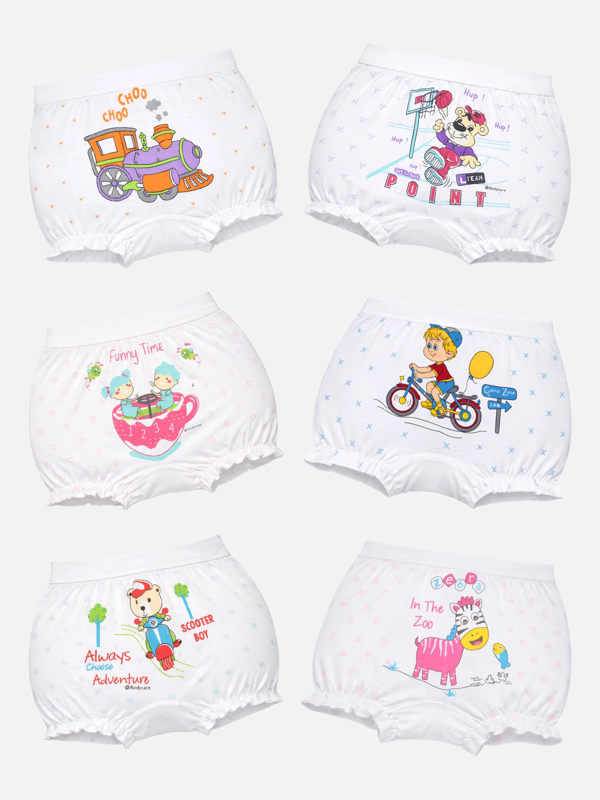 Unisex Cotton Spandex Bloomer Stretch Lycra Band Pack of 6 - Bodycare
