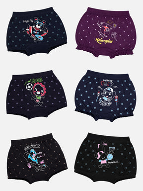 Unisex Cotton Spandex Bloomer Lycra Waistband Pack of 6 - Bodycare