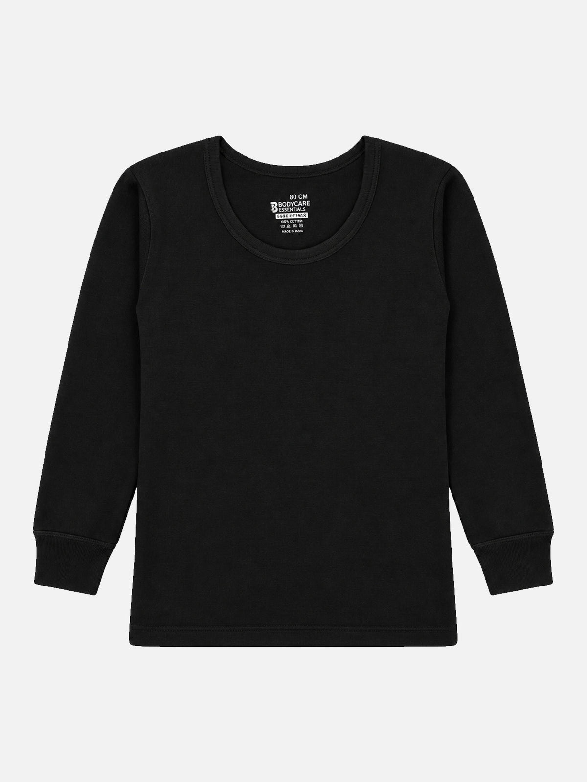 Unisex Antibacterial Thermal Top with Round Neck and Full Sleeves for Winter Base Layering and Cold-Weather Comfort