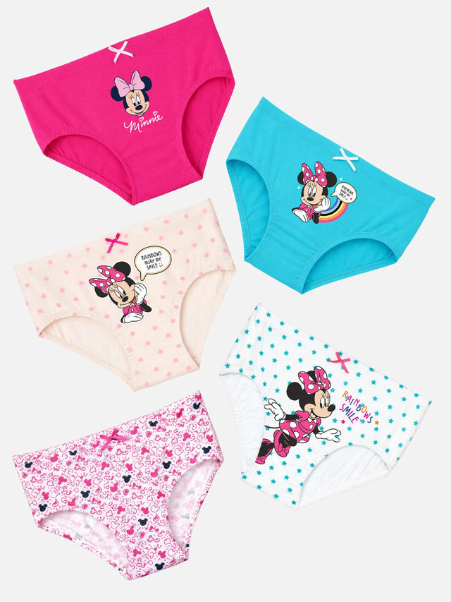 Girls Minnie & Friends Panty Inner Elastic Pack of 5 - Bodycare