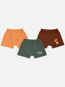 Boys Organic Cotton Inner Elastic Trunk for Everyday Innerwear Comfort and Practical Wardrobe Rotation - Pack of 3