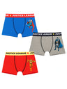 Boys Justice League Cotton Spandex Trunk Top Elastic Stretch Pack of 3 - Bodycare