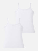 Girls Cotton Camisole Sleeveless Camisole for Everyday Innerwear Comfort and Easy Layering - Pack of 2