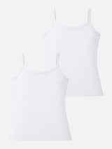Girls Cotton Camisole Sleeveless Camisole for Everyday Innerwear Comfort and Easy Layering - Pack of 2