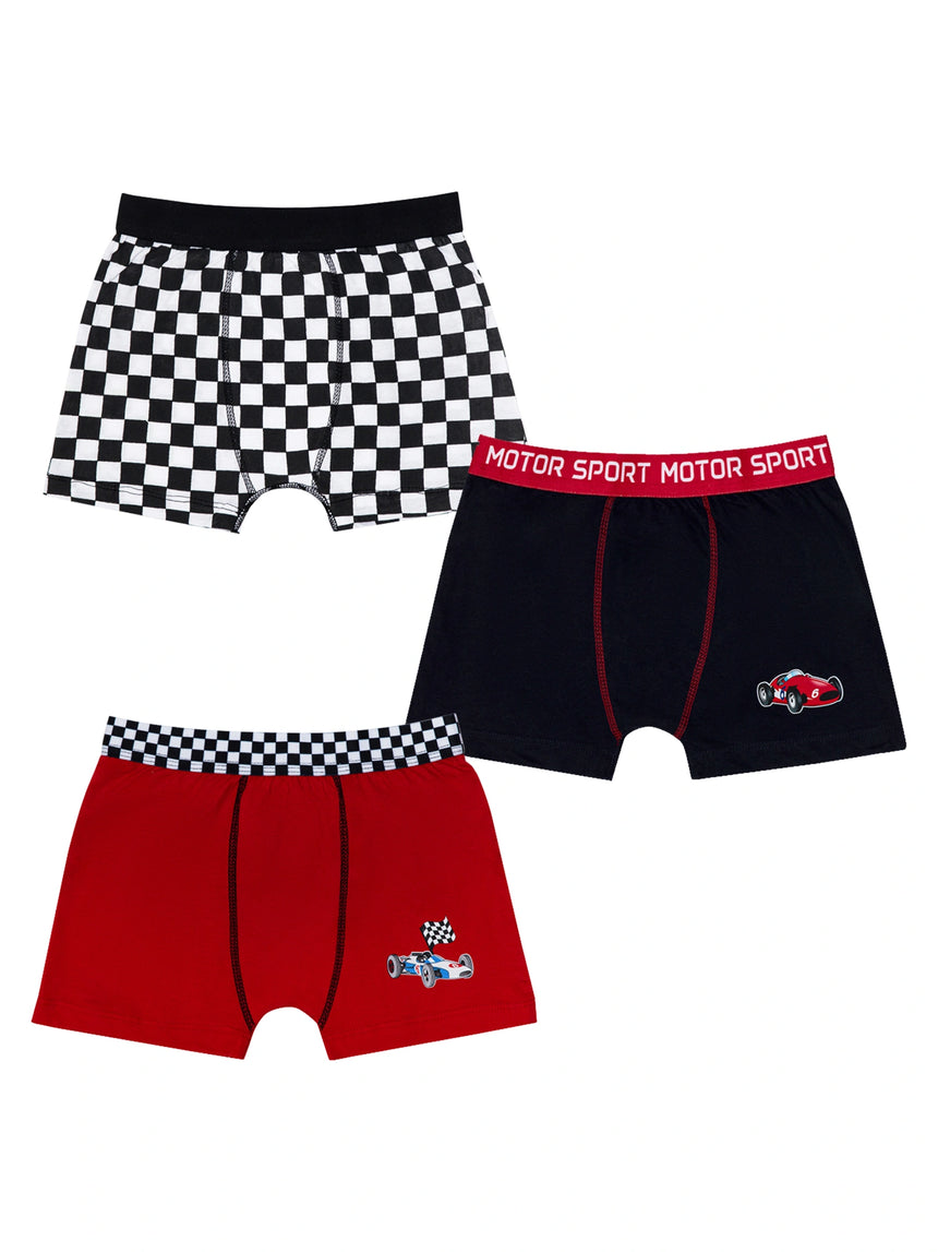 Boys 100% Cotton Trunk Top Elastic Pack of 3 - Bodycare