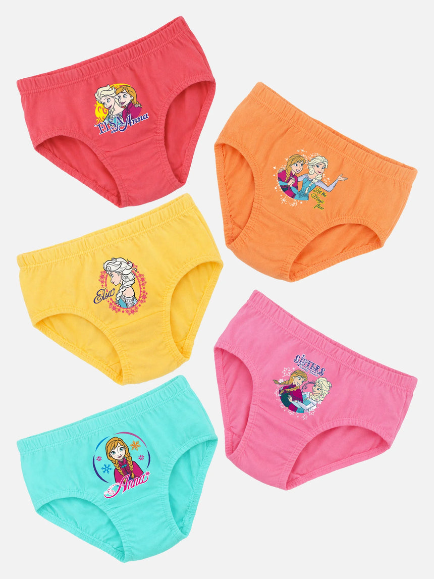 Girls Frozen Panty Inner Elastic Pack of 5