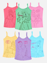 Girls Princess Vest Sleeveless Pack of 6 - Bodycare