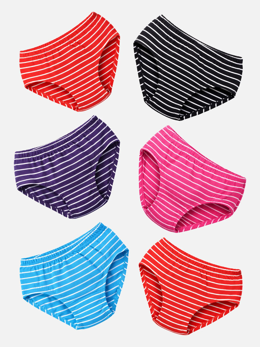 Girls Panty Lycra Waistband Pack of 6 - Bodycare