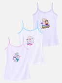 Girls’ Frozen theme camisoles multipack with Elsa and Anna prints, soft cotton innerwear