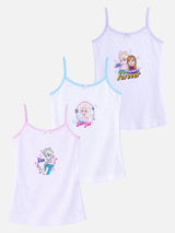 Girls’ Frozen theme camisoles multipack with Elsa and Anna prints, soft cotton innerwear