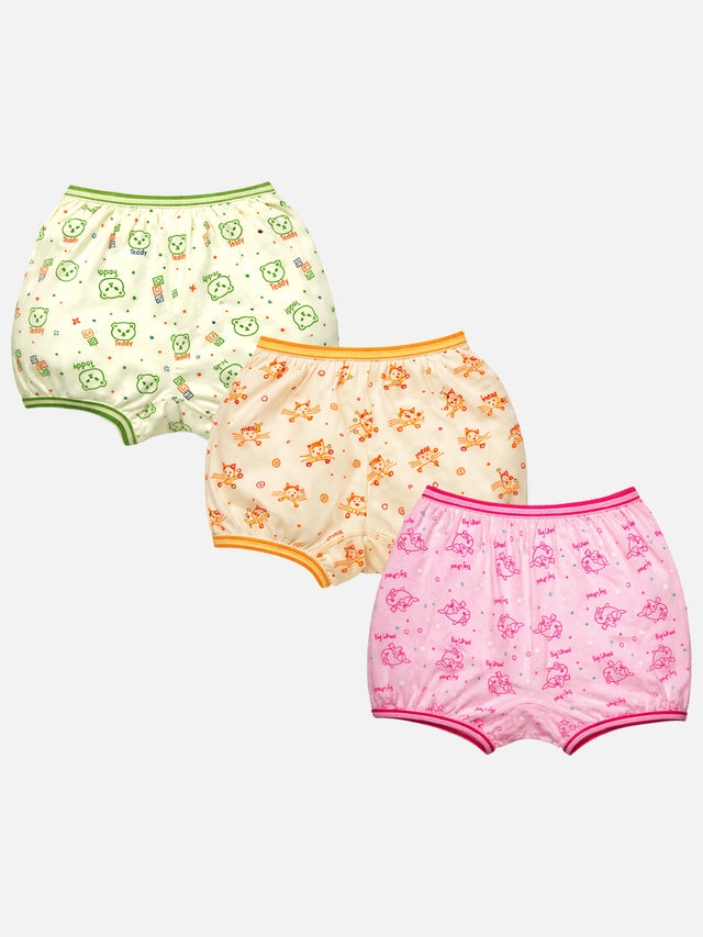 Unisex 100% Cotton Bloomer Top Elastic Pack of 3 - Bodycare