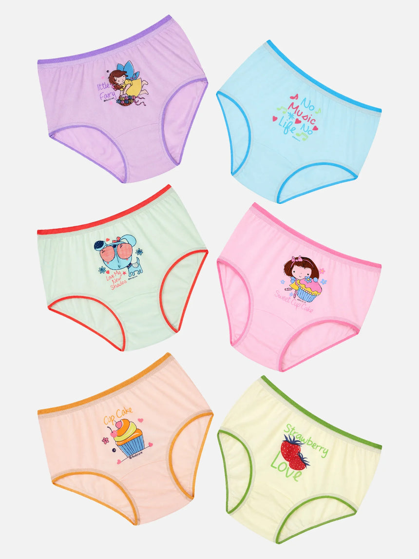 Girls Panty Top Elastic Pack of 6