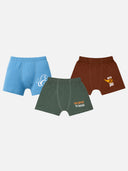 Boys Organic Cotton Innerwear Trunk Inner Elastic for Everyday Innerwear Comfort, Secure Fit and Regular Use - Pack of 3
