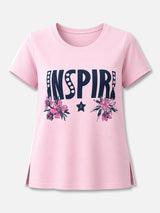Women T-Shirt Round Neck Half Sleeves