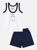 Unisex 100% Cotton Sleeveless Baby Set with Round Neck for Everyday Wear, Comfort and Easy Dressing Use