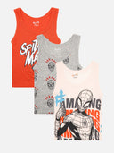 Boys Round Neck Sleeveless Innerwear Vest for Everyday Comfort, Easy Layering and Wardrobe Use - Pack of 3