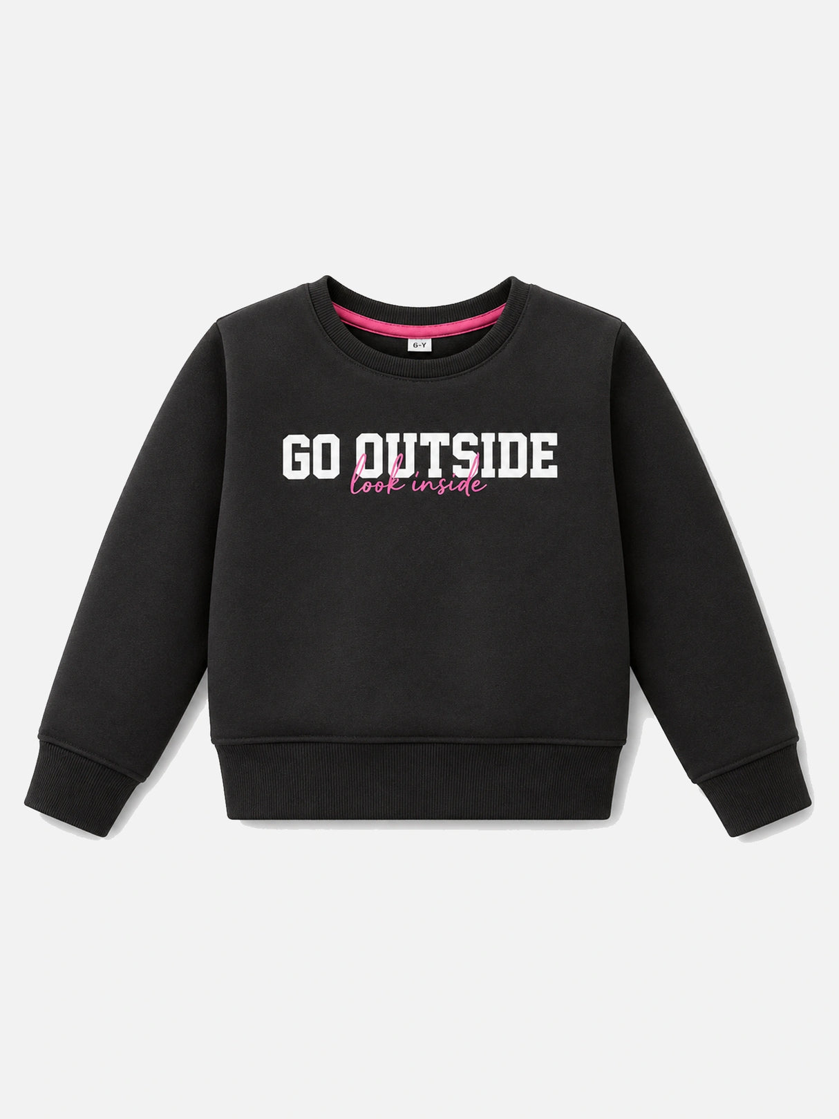 Girls Round Neck Full Sleeves Sweatshirt with Clean Casual Styling for Everyday Comfort and Cool-Weather Wear