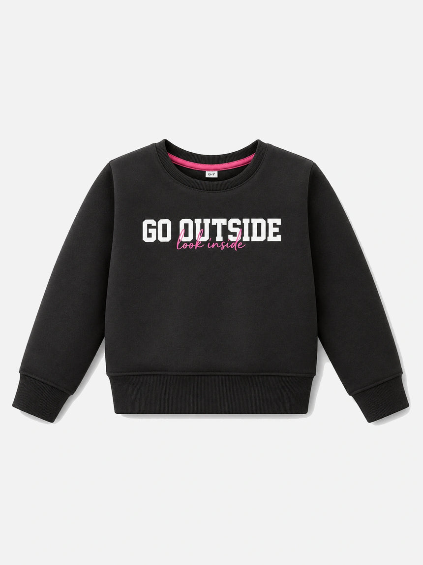Girls Sweatshirt Round Neck Full Sleeves