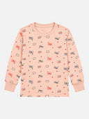 Girls Printed Round Neck Full Sleeve T-Shirt for Casual Wear, Comfortable Coverage and Everyday Wardrobe Use - Pack of 1