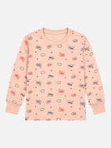 Girls Printed Round Neck Full Sleeve T-Shirt for Casual Wear, Comfortable Coverage and Everyday Wardrobe Use - Pack of 1