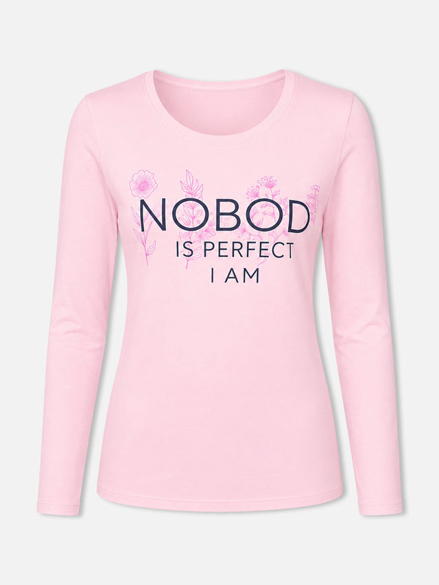 Women Cotton T-Shirt Round Neck Full Sleeves with Regular Fit Graphic Printed Styling for Everyday Casual Wear