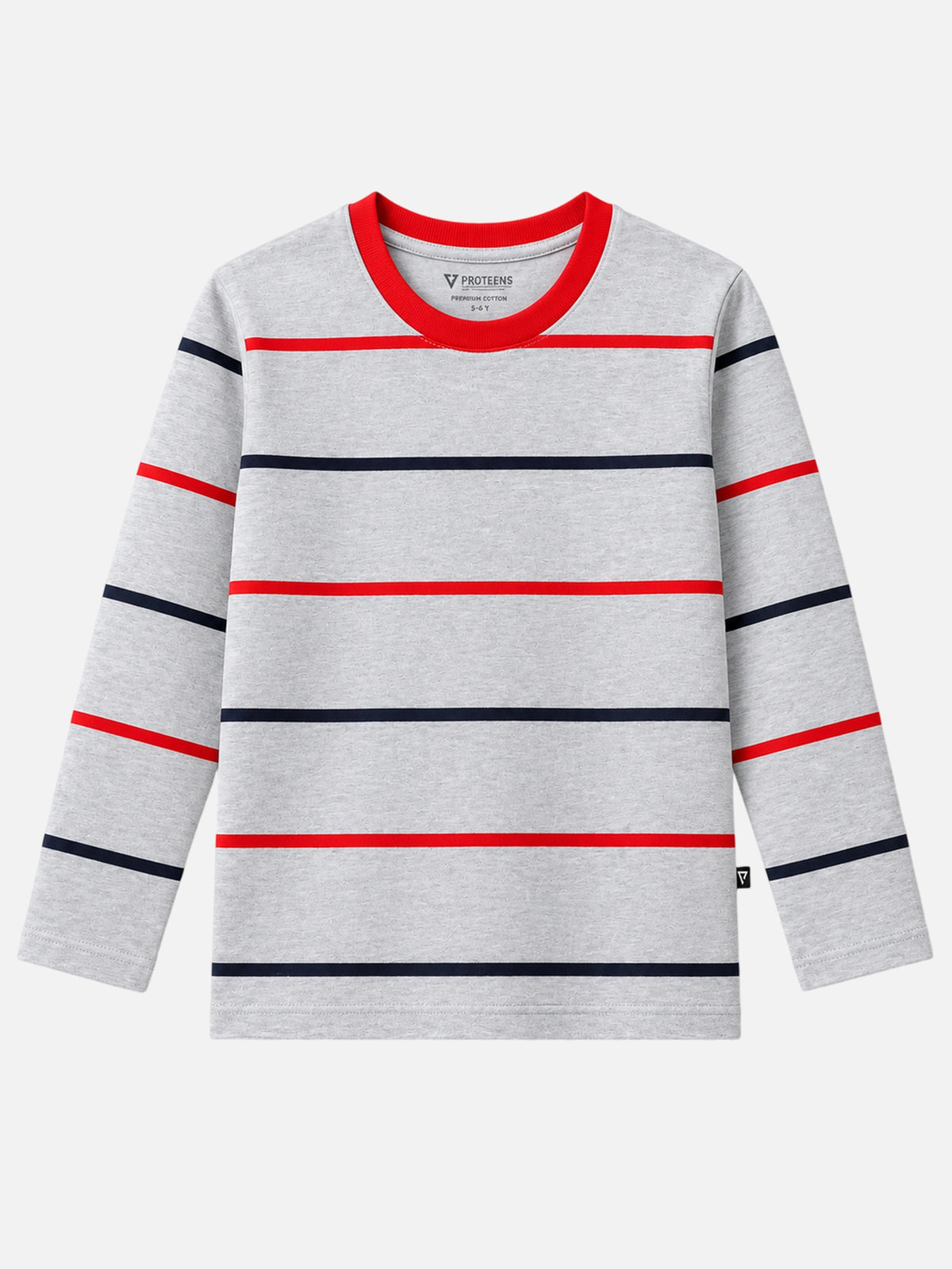 Boys Printed T-Shirt with Round Neck and Full Sleeves for Comfortable Casual Wear and Regular Everyday Use