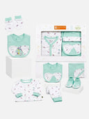 Unisex Baby Cotton Clothing Gift Set with Hospital-Ready Combo Hamper Essentials for Gifting - Pack of 7