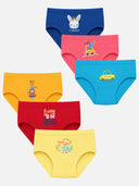 Baby Girls Printed Panty with Inner Elastic Waistband for Comfortable Innerwear Essentials and Regular Use - Pack of 6