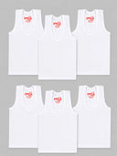 Boys Cotton Vest with Round Neck Sleeveless Design for Comfortable Innerwear Essentials and Regular Use - Pack of 6