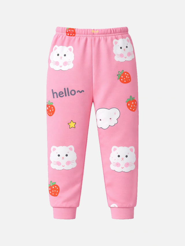 Baby Girls Cotton Pyjama Pants with Inner Elastic for Sleepwear and Everyday Nightwear Comfort - Pack of 1