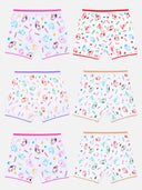 Unisex 100% Cotton Printed Bloomer with Top Elastic Waist for Comfortable Innerwear Essentials - Pack of 6