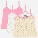 Bodycare Girls Cotton Dori Neck Sleeveless Vest Pack Of 3