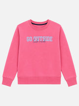Girls Round Neck Full Sleeve Sweatshirt with Casual Wear Comfort, Lounge-Ready Styling and Regular Seasonal Use