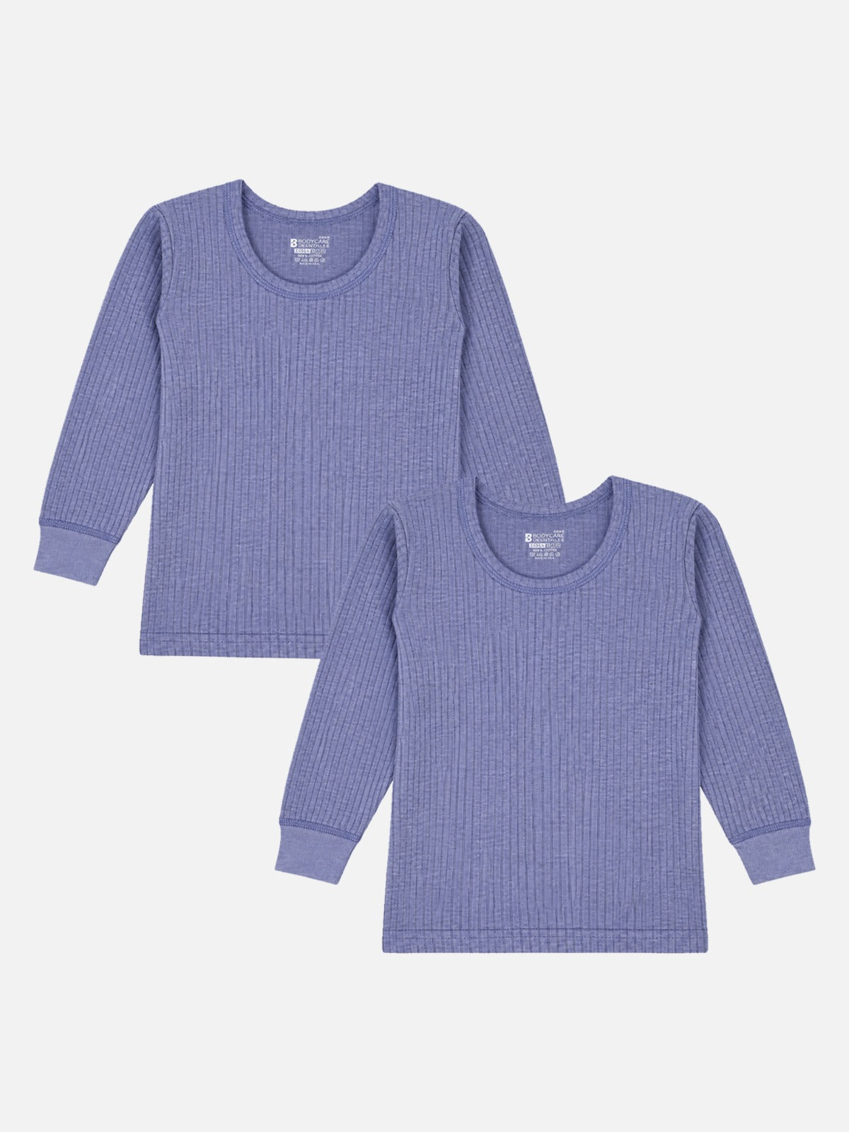 Unisex Antibacterial Round Neck Full Sleeve Thermal Top for Winter Innerwear Comfort and Warm Base Wear - Pack of 2