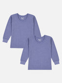 Unisex Antibacterial Round Neck Full Sleeve Thermal Top for Winter Innerwear Comfort and Warm Base Wear - Pack of 2