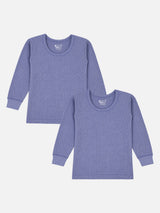 Unisex Antibacterial Round Neck Full Sleeve Thermal Top for Winter Innerwear Comfort and Warm Base Wear - Pack of 2