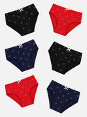 Girls Cotton Spandex Innerwear Panty with Inner Elastic for Flexible Comfort, Easy Fit and Everyday Wardrobe Essentials - Pack of 6
